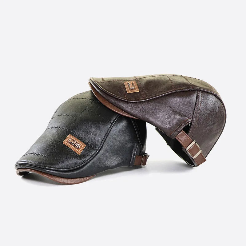 Boina Masculina Italiana de Couro Ferrutini FRT278
