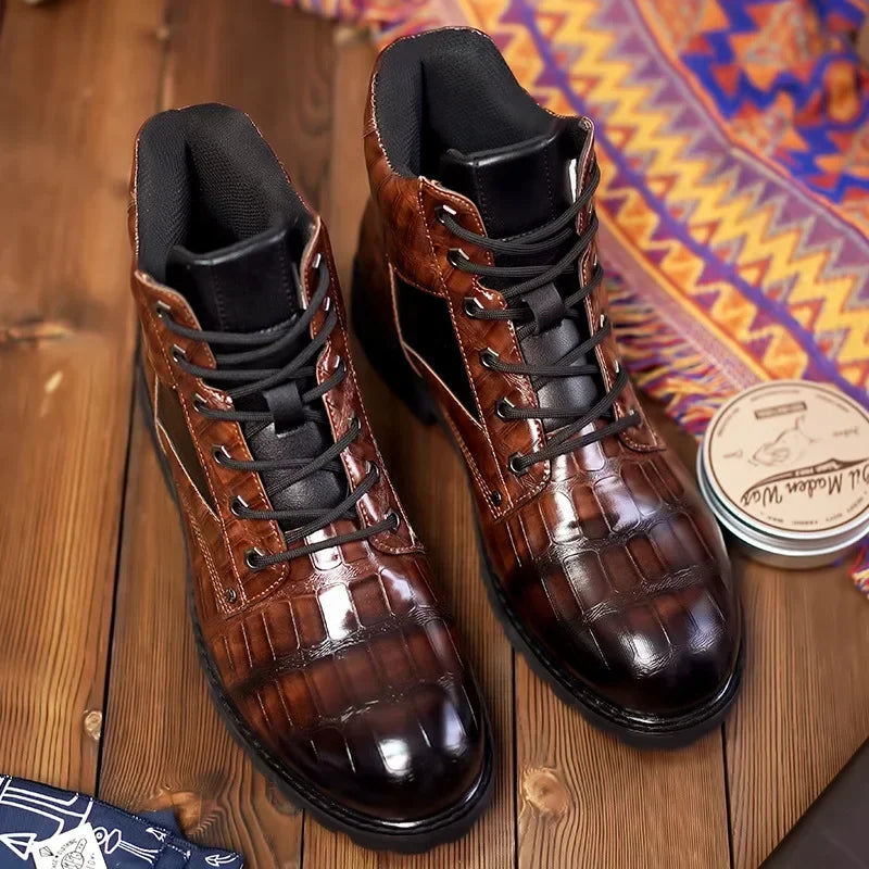 Bota Masculina em Couro Genuino - RusticMen