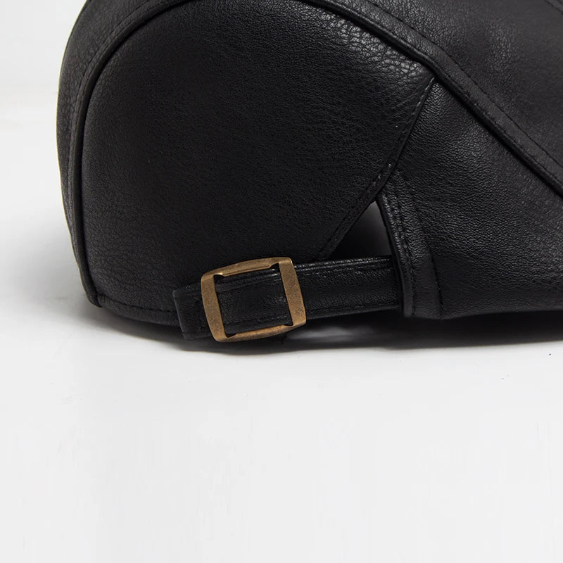 Boina Masculina Inglesa de Couro Ferrutini FRT279