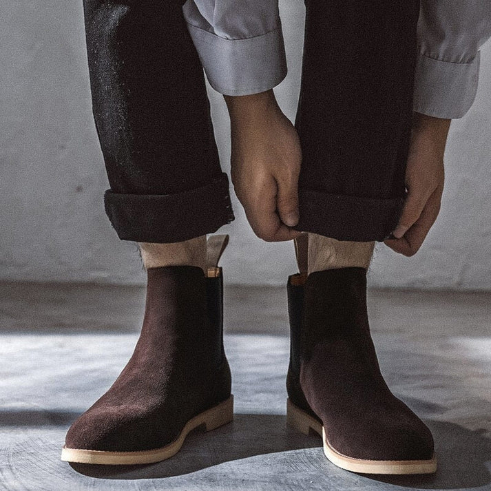Bota Chelsea em Couro Masculina Ferrutini FRT249