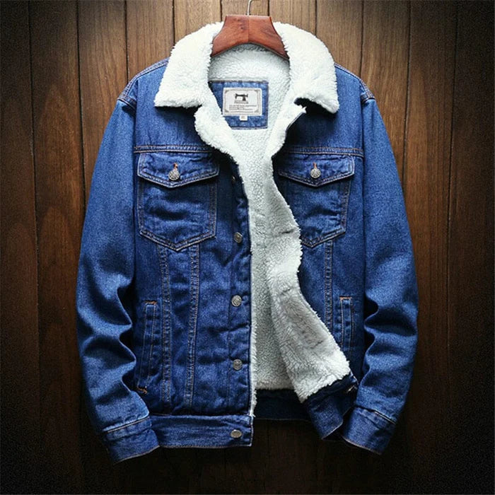 Jaqueta Jeans Masculina Forrada em Lã Ferrutini FRT189