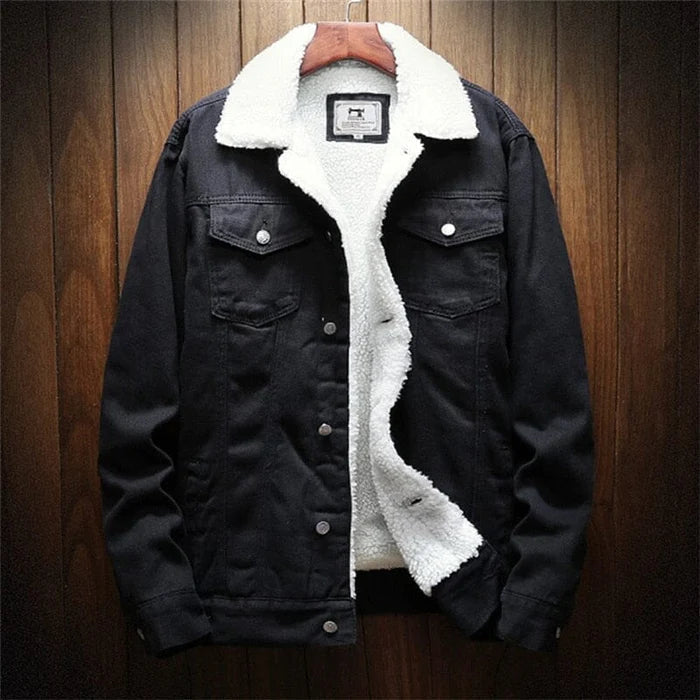 Jaqueta Jeans Masculina Forrada em Lã Ferrutini FRT189