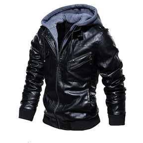 Jaqueta de Couro Masculina - Jones Carter + Brinde KIT FRIO